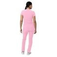 thumbnail image 2 of Adar Addition Go-Higher Scrub Set For Women - Notched V-Neck Scrub Top & Skinny Cargo Scrub Pants - A9600 - Soft Pink - XL, 2 of 7