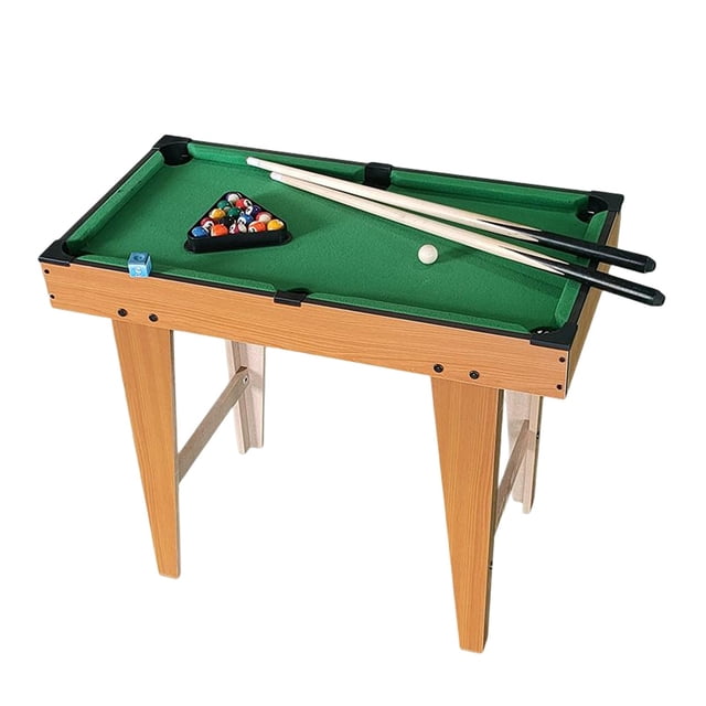 Juego de mesa de billar de 58,5 cm para uso doméstico, tacos de billar para interiores, juguete de madera duradero, mesa pequeña de billar Soledad Juego de billar