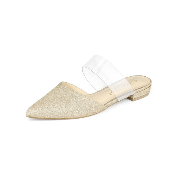 flat mules with ankle strap
