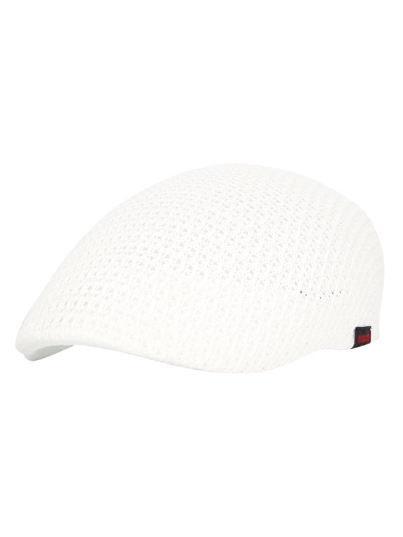 Ivy Cap Summer Mesh Newsboy Gatsby Applejack Hats AM31168 (White)