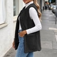 thumbnail image 6 of Women's Plus Size Vest Fleece Loose Fit Hoodless Sleeveless Casual Vest with Pockets for Layering & Daily Wear, 6 of 8