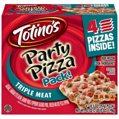 Totino's Triple Meat Frozen Party Pizza - 42oz/4pk