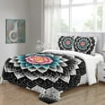 Home Bedclothes Black and White Mandala Pattern Printed Comforter Cover