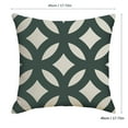 thumbnail image 3 of Green White Hugging Pillowcase 17.72x17.72" - Decorative Throw Pillow Covers for Couch, Sofa & Outdoor Furniture - Summer Polyester Cushion Cover for Patio, Garden, Porch, 3 of 4
