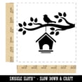 thumbnail image 2 of Bird House on Tree Branch Self-Inking Rubber Stamp Ink Stamper - Black Ink - Large 1-1/2 Inch, 2 of 7