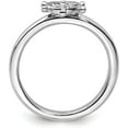 thumbnail image 2 of Sterling Silver Stackable Expressions Rhodium Ship's Wheel Ring - Ring Size 8.0, 2 of 8