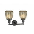 thumbnail image 2 of 208-OB-G146 Innovations Lighting Chatham - 2 Light Bath Vanity In Art Deco Style-10 Inches Tall and 16 Inches Wide-Oil Rubbed Bronze Finish-Mercury, 2 of 4