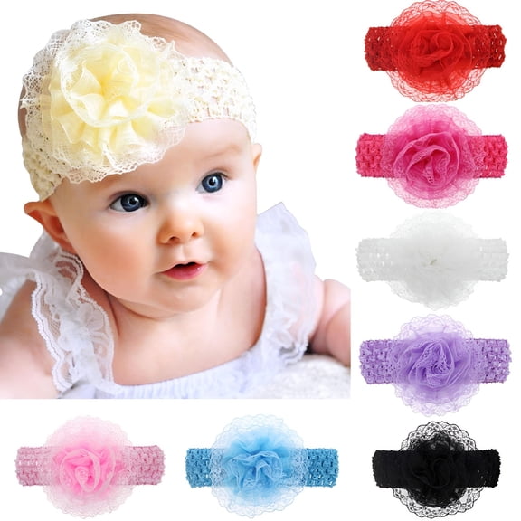 VANIDO Cute Kids Baby Girl Toddler Lace Flower Headband Elastic Hair Band Headwear