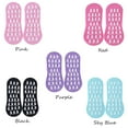 thumbnail image 4 of Indoor Home Unisex Solid Color Sports Yoga Point Rubber Sock Non-slip Floor Socks Trampoline Sock Thick Velvet Socks SKY BLUE, 4 of 8
