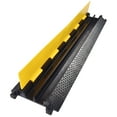thumbnail image 2 of Yescom Cable Ramp Protector 2 Channel Garden Hose Protecitive 22000 Lbs Load Capacity Speed Bump for Road Driveway, 2 of 9