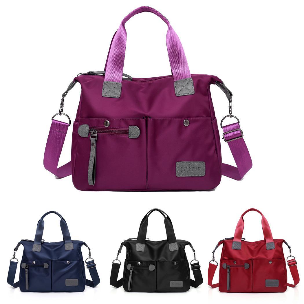purple tote purse