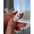 thumbnail image 6 of ESTE ORIGIN 2.00Ct Pear Cut Lab-Grown Diamond Engagement Ring – Hidden Halo, Pavé Band in 10K White Gold for Women US 7, 6 of 10
