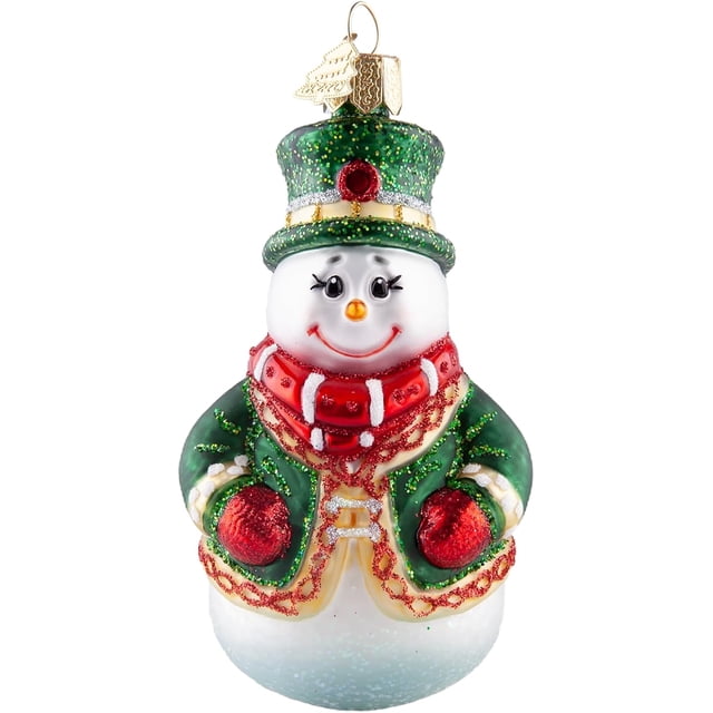 Adornos navideños, adornos de vidrio soplado para árbol de Navidad, colección de muñecos de nieve con sombrero de copa, adornos colgantes, decoraciones navideñas para árbol de Navidad, fiestas navideñ