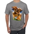 thumbnail image 1 of Wild Bobby, Golden Retriever Dog Portrait, Dog Lover, Men's Graphic Tees, Heather Grey, X-Large, 1 of 3