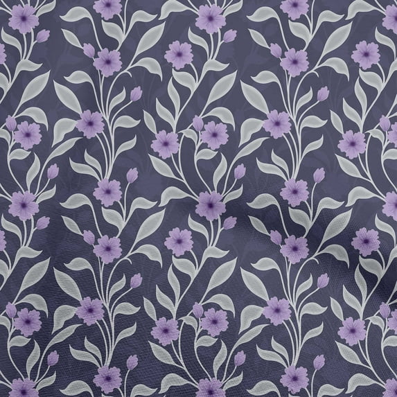 oneOone Georgette Viscose Violet Fabric Floral Dress Material Fabric Print Fabric By The Yard 42 Inch Wide