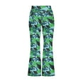 thumbnail image 5 of DISNIMO Green Camouflage Color Yoga Pants with Pumpkins Kids Bell Bottoms Leggings for Girls 7-8 Flare Pants for Kids Leg Flare Yoga Pants with Side Pockets Girls High Waist Flared, 5 of 7