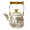 Blossoms, variant on Lnshop Vintage Blue Floral Enamel Tea Kettle, 1.5L Stovetop Teapot with Gold-Tone Handle, Decorative Hot Water Kettle for Gas and Induction Cooktops, Cream Floral Tea Pot