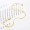 thumbnail image 5 of Pulseras de tobillo delicadas con eslabones de cadena de serpiente plana chapada en oro de 18 quilates para mujer, tobillera de playa de verano bonita bohemia, joyería ajustable para pies Rojo Verde, 5 of 5