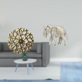 thumbnail image 2 of Escultura de pared de metal rústico, estatua de animal, placa, colgante 3D, figura de de madera tallada a mano para oficina, sala de estar, e, 2 of 8