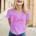 thumbnail image 2 of Women's Printed Short Sleeve O-Neck T-Shirt Top Blouse Casual Comfortable Tee for Daily Wear, 2 of 2