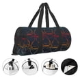thumbnail image 5 of KLL Cartoon Sharks Duffle Bag For Men Women Sport Gym Fitness Tote Travel Training Workout Basketball Football Weekender, 5 of 8