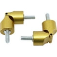 thumbnail image 2 of MERIVILLE Hinged Elbow Connector - Designed for Bay Window Curtain Rods or Corner Drapery Rods up to 3/4" Diameter, Royal Gold Finish, 2 Pcs, 2 of 4
