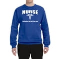 thumbnail image 2 of Nurse the Hardest Job You'll Ever Love | Mens Pop Culture Crewneck Graphic Sweatshirt, Royal, Small, 2 of 3