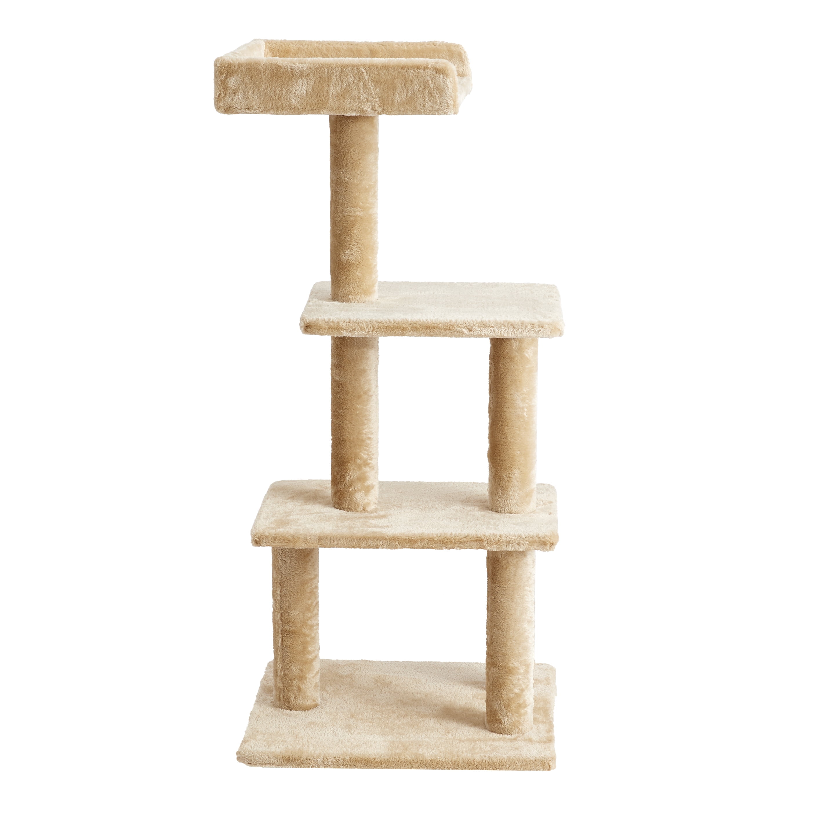 Two by Two Albany - Beige Scratching Post Cat Furniture - 44.1 in. Tall