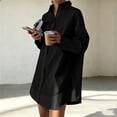 thumbnail image 2 of QQZ Womens Button Down Shirt Dresses Casual Long Sleeve Collared Shirts Oversized Blouse Tops 2026, 2 of 7