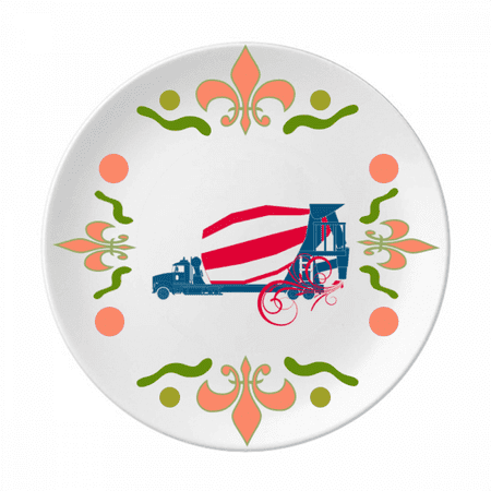 

Sand Stone Mixing Truck Spraying Flower Ceramics Plate Tableware Dinner Dish