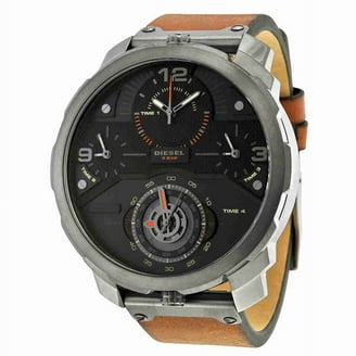 Diesel Men's Mega Chief DZ4458 Silver Leather Quartz Dress Watch