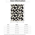 thumbnail image 4 of Throw Blanket, Soft Flannel Throw Blanket for Couch, Bed, Travel, Living Room & Home Decor, Cozy Lightweight Warm Fluffy Fuzzy Blankets for Adults Women Girls (50×40 Inch, Daisy), 4 of 7