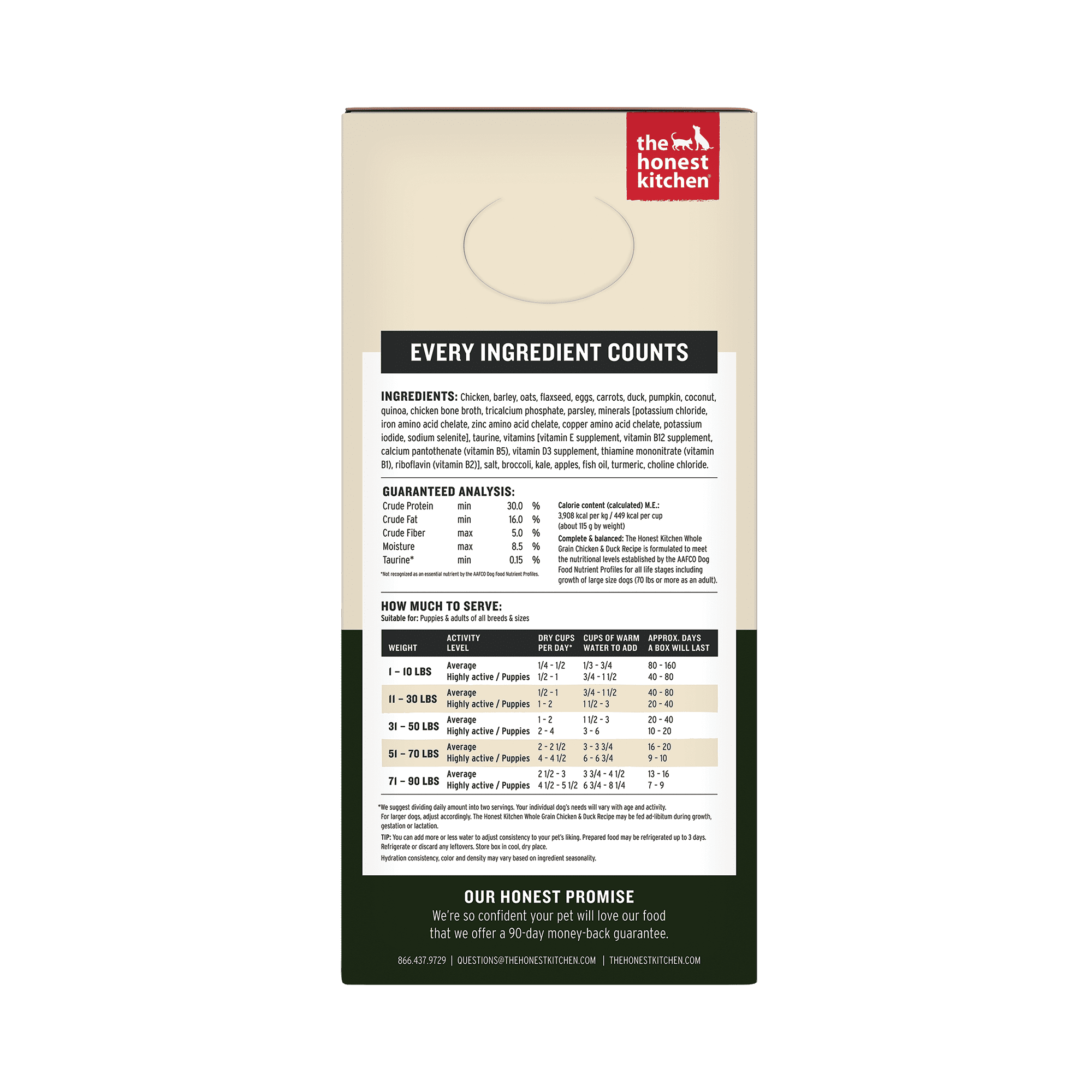 The Honest Kitchen Wholemade™ Whole Grain Chicken & Duck Dog Food, 10 lb Box