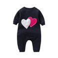 thumbnail image 2 of Bovxnpu Baby Girl Bodysuit, Infant Baby Cotton Bodysuits, Toddler Kids Girls Boys Long Sleeve Valentine's Day Heart Print T-Shirt Jumpsuit Romper 3 Months, 2 of 4
