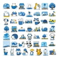 thumbnail image 2 of LQPWZU 50Pcs Japanese- Blue and White Animals Stickers Cute Pets Dog Vinyl Waterproof Decals for Decor Laptop Water Bottle Phone Window Scrapbook Kids Teens Adults Reward Gifts Sticker, 2 of 6