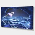 thumbnail image 2 of Electric Blue Alien World - Landscape Canvas Art Print, 2 of 4