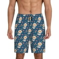 thumbnail image 2 of Rocae Astronaut Corgi Dog for Men's Soft Sleep Pajama Shorts, Waistband and Pockets, 2 of 9