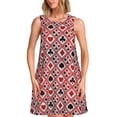 thumbnail image 1 of Balery Poker Vestidos de verano para mujer con estampado: vestido holgado sin mangas, vestido playero informal y cómodo para días calurosos., 1 of 7
