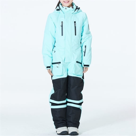 XIMIN Boys Girls Winter Snowsuit One Piece Insulated Lined Jumpsuit for Kids Overalls Jumpsuit Windproof Waterproof Snowboarding Ski Suit Outdoor Outfits