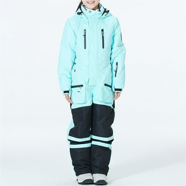 XIMIN Combinaison d'Hiver pour Garçons et Filles, une Pièce Isolée Doublée pour Enfants, Combinaison Coupe-Vent Imperméable pour Planche à Neige et Ski, Tenue Extérieure