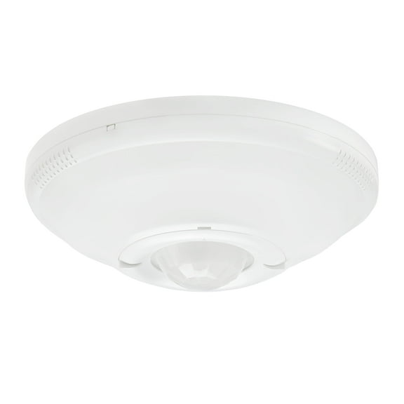 Maxxima Motion Detectors 360 Degree PIR Occupancy Sensor white Hard-Wired Motion LED Compatible Sensor Max Height 15ft 120-277V