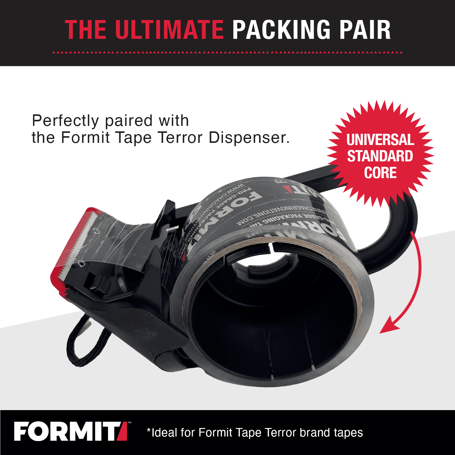 Tape Terror Pro-Grade Heavy Duty Adhesive Packing Tape 6 Pack (1.89" x 54.68 yds) per Roll