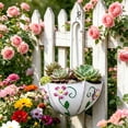 thumbnail image 4 of Cadancy Wall Hanging Planter Basket with Metal Frame, Umbrella Shaped Flower Pot Holder for Indoor Outdoor Plants, Decorative Garden Wall Mounted Vase, 4 of 9