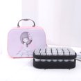 thumbnail image 3 of Estuche organizador rosa con diseño de princesa, 70 frascos transparentes para diamantina y uñas, cierre doble y asa portátil, incluye pegatinas. Ideal para manualidades y accesorios de belleza., 3 of 6
