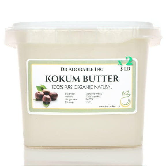 Dr Adorable - 6 lb - Kokum Butter - RAW Organic 100% Pure (2 of 3 lb)