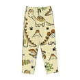 thumbnail image 4 of Disketp Cartoon Dinosaurs Print Women'S Comfy Pajama Pants Casual Drawstring Palazzo Lounge Wide Leg Pants, 4 of 9