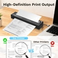 thumbnail image 3 of DODOXCX Portable Bluetooth Printer - Wireless Thermal Mini Travel Printer for iOS, Android, Laptop - Inkless Printer with A4/US Letter Support, 3 of 6