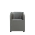 thumbnail image 4 of Manhattan Comfort Anna 19.69" Round Faux Leather Dining Chair in Pewter (2 Pc), 4 of 10