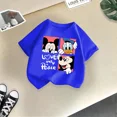 thumbnail image 3 of Camiseta de algodón de verano con dibujos animados de Mickey de Disney para niños, minicamiseta informal de moda para niños y niñas, ropa bonita para niños, 3 of 5