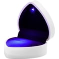 thumbnail image 1 of Caja de terciopelo con forma de corazón para anillos de boda, con luz LED, ideal para San Valentín, bodas y aniversarios, color rojo (blanco), 1 of 5